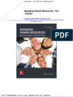 Test Bank For Managing Human Resources 11th Edition Wayne Cascio