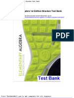 Elementary Algebra 1st Edition Bracken Test Bank