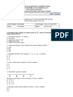 Soal UTS PTS Matematika K13 Kelas 6 Semester 1 Terbaru