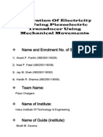 Generate Electricity Using Piezoelectric Transducers and Mechanical Movements