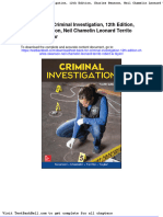 Test Bank For Criminal Investigation 12th Edition Charles Swanson Neil Chamelin Leonard Territo Robert W Taylor