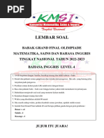 Soal Olimpiade Siswa Bahasa Inggris Smp/Mts/2017: Waktu: 80 Menit ...