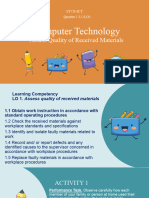 Assess Quality of Received Materials