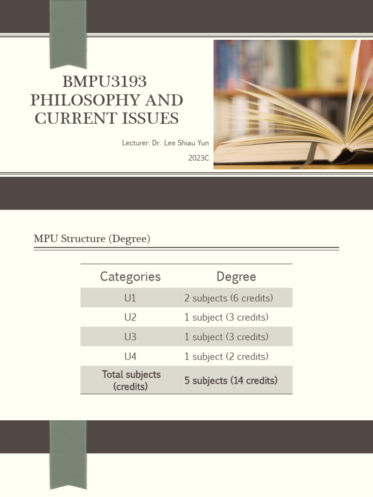 Lecture 1 Introduction to Philosophy and Current Issues | PDF