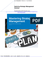 Test Bank For Mastering Strategic Management Version 2 0 by Ketchen