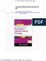 Essentials of Psychiatric Mental Health Nursing 7th Edition Test Bank