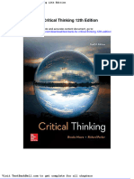 Test Bank For Critical Thinking 12th Edition