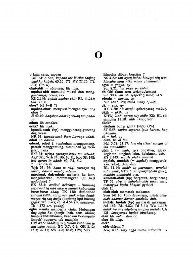 Kamus O Jawa Kuno | PDF