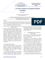The Application of Self-Evaluation in English Reading Teaching