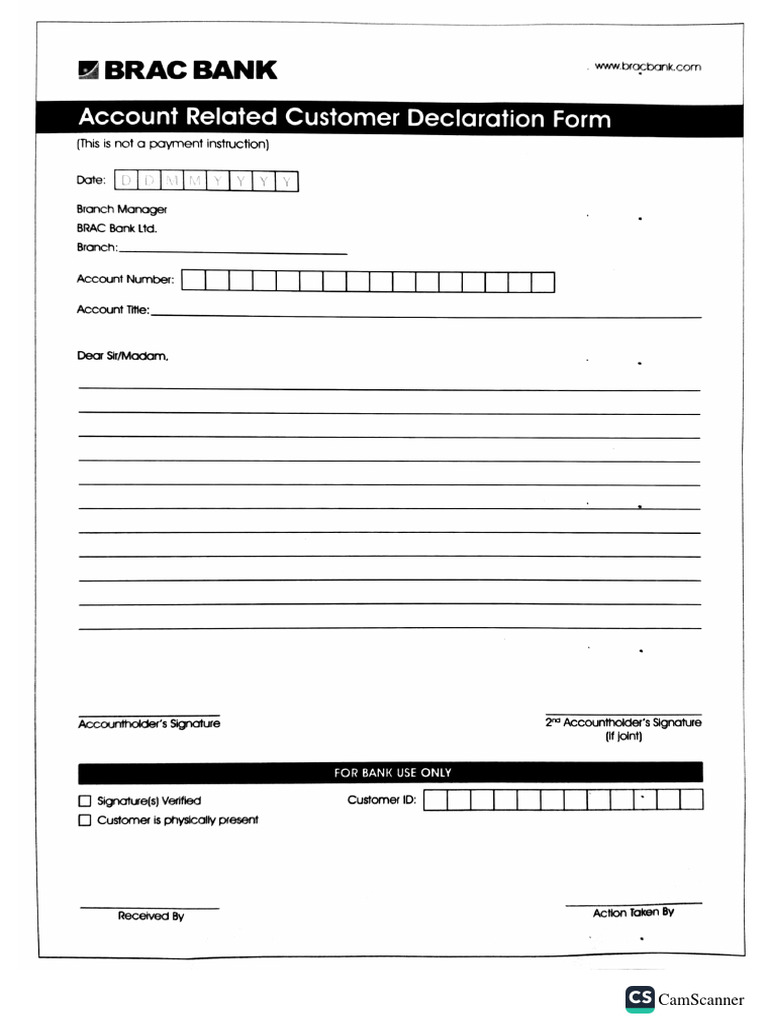 Brac Bank ACCount PDF