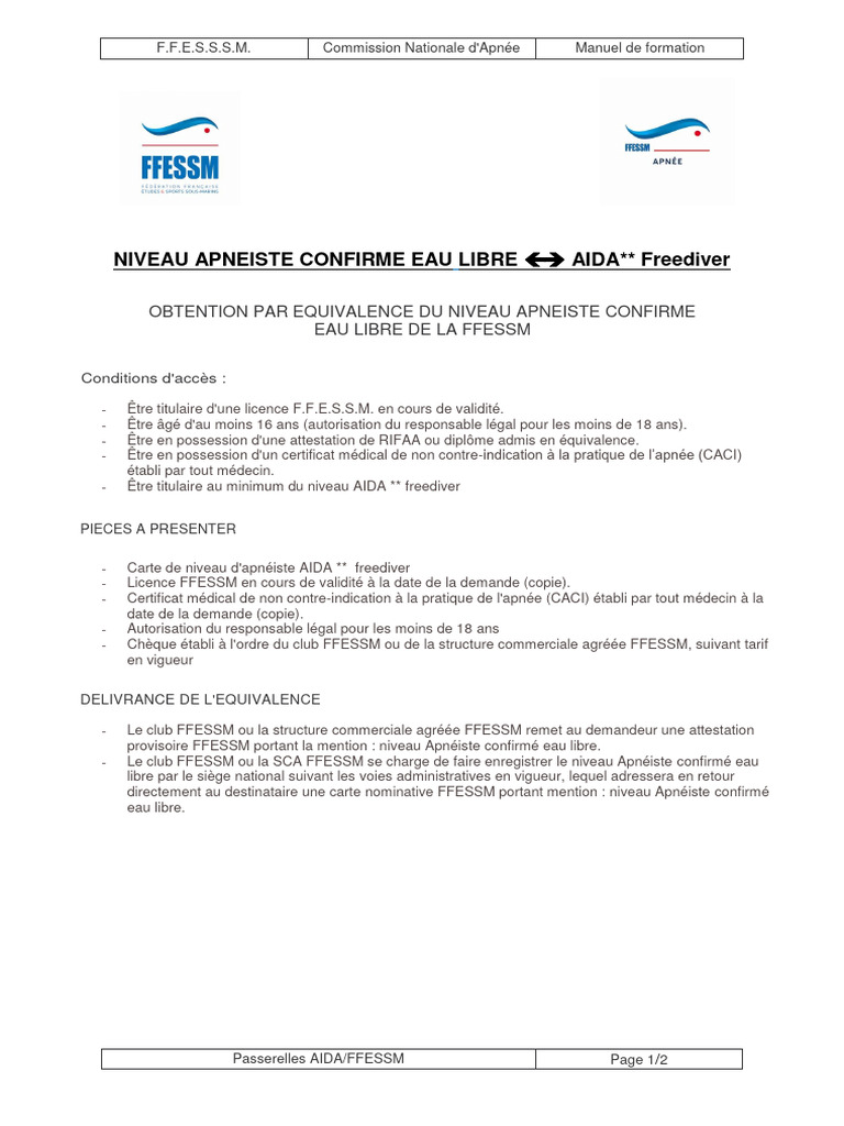 Equivalence Aida 2-Ffessm | PDF