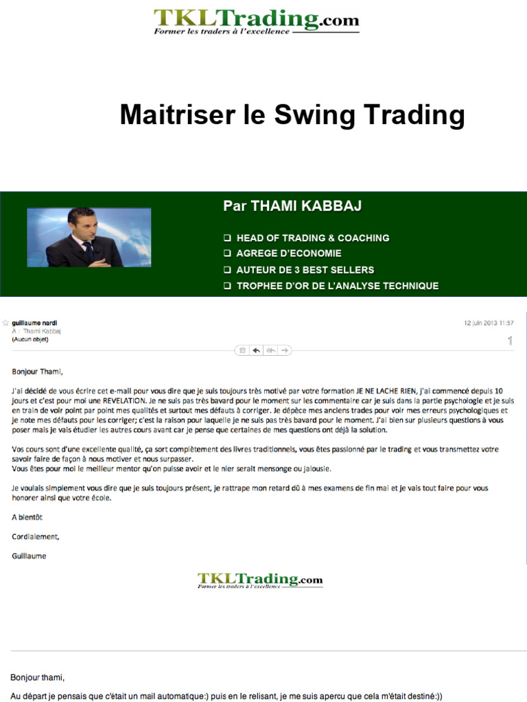 Perfectionnement Swing Trading | PDF