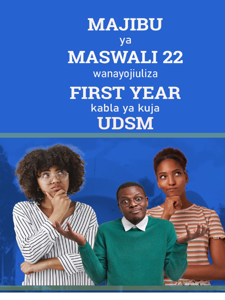 UDSM FIRST YEAR STUDENTS 2020 2021 intelligence overview