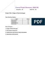 Heat Transfer Course Project Summary