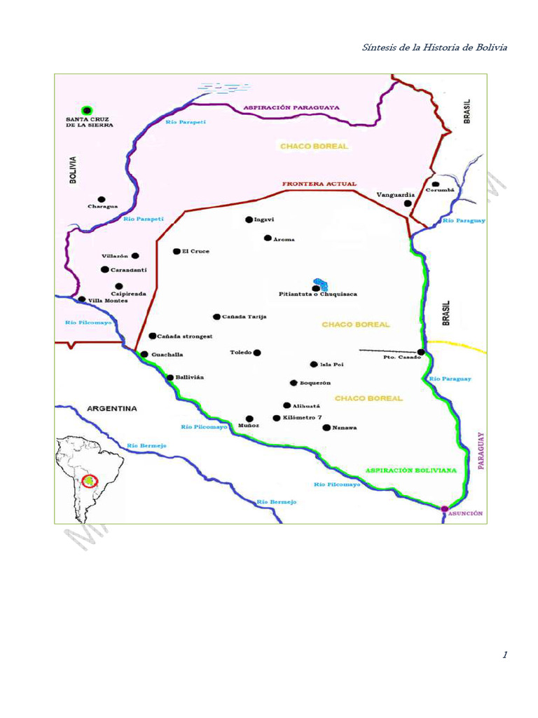 Mapa de la Guerra del Chaco: Boquerón | PDF | Guerra | Militar