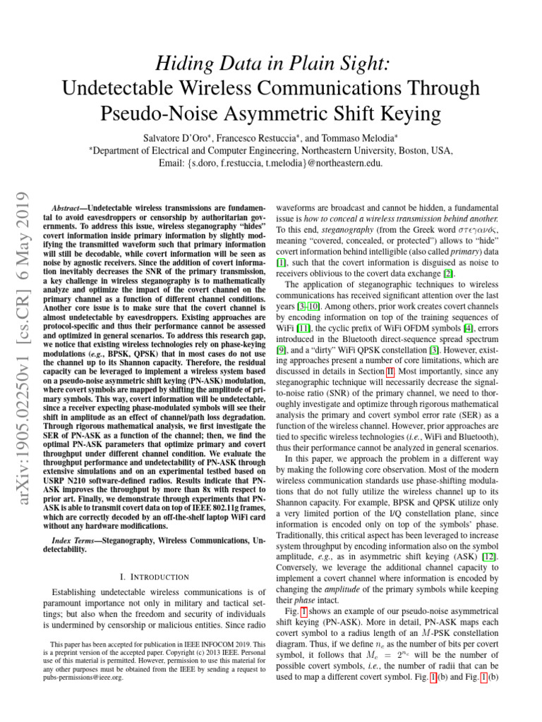 Hiding Data in Plain Sight PDF