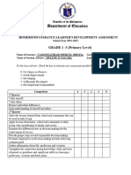 HG Learners Development Assessment Grade 1 3