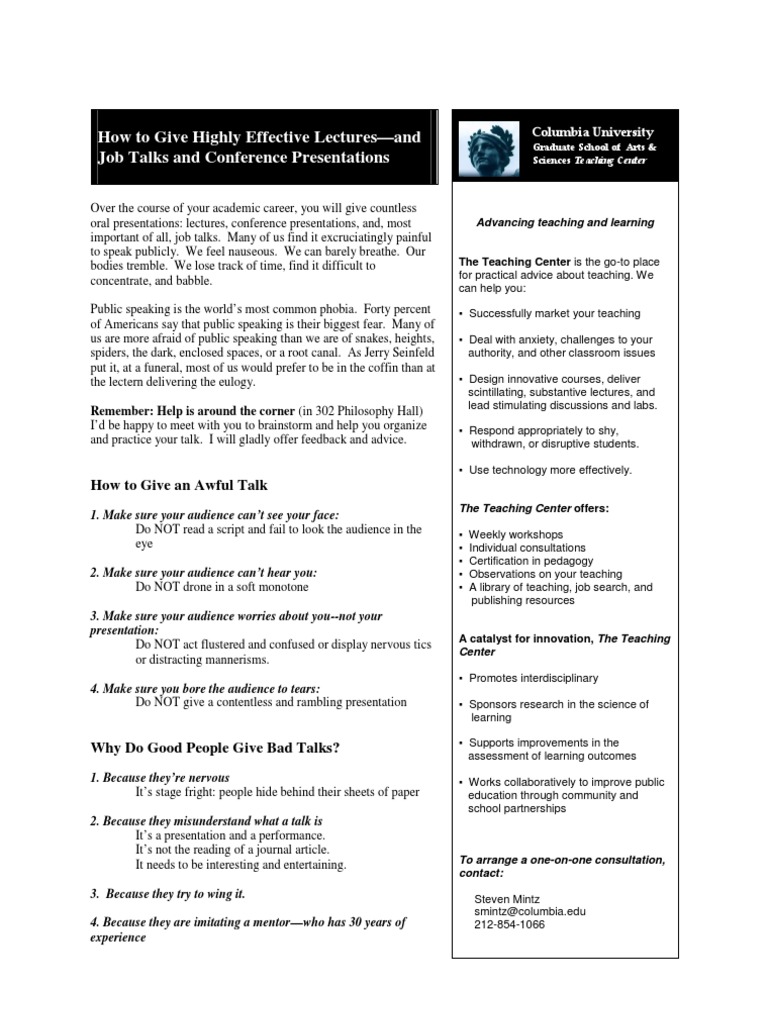 Effective Strategies for Academic Presentations | PDF