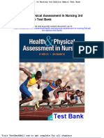 Health and Physical Assessment in Nursing 3rd Edition Damico Test Bank
