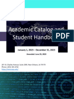 Academic Catalog and Student Handbook: January 1, 2023 - December 31, 2023