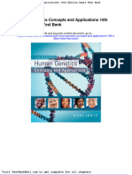 Human Genetics Concepts and Applications 10th Edition Lewis Test Bank