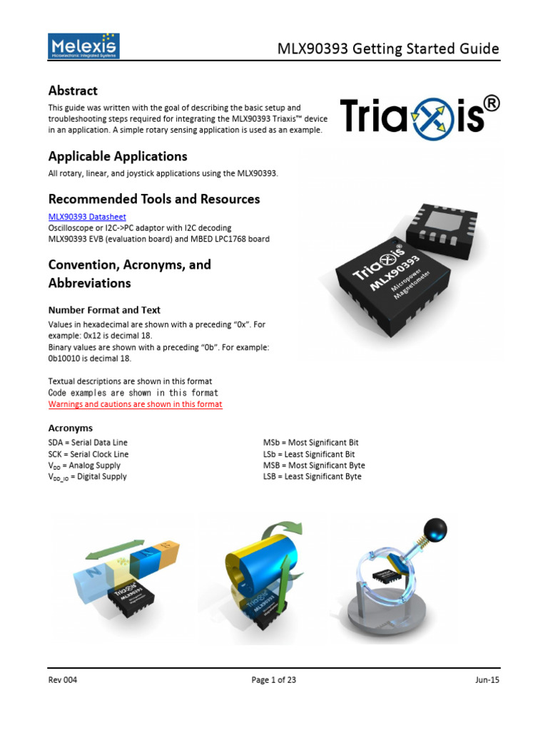 MLX90393 Application Note Melexis PDF Computer Science Electronics