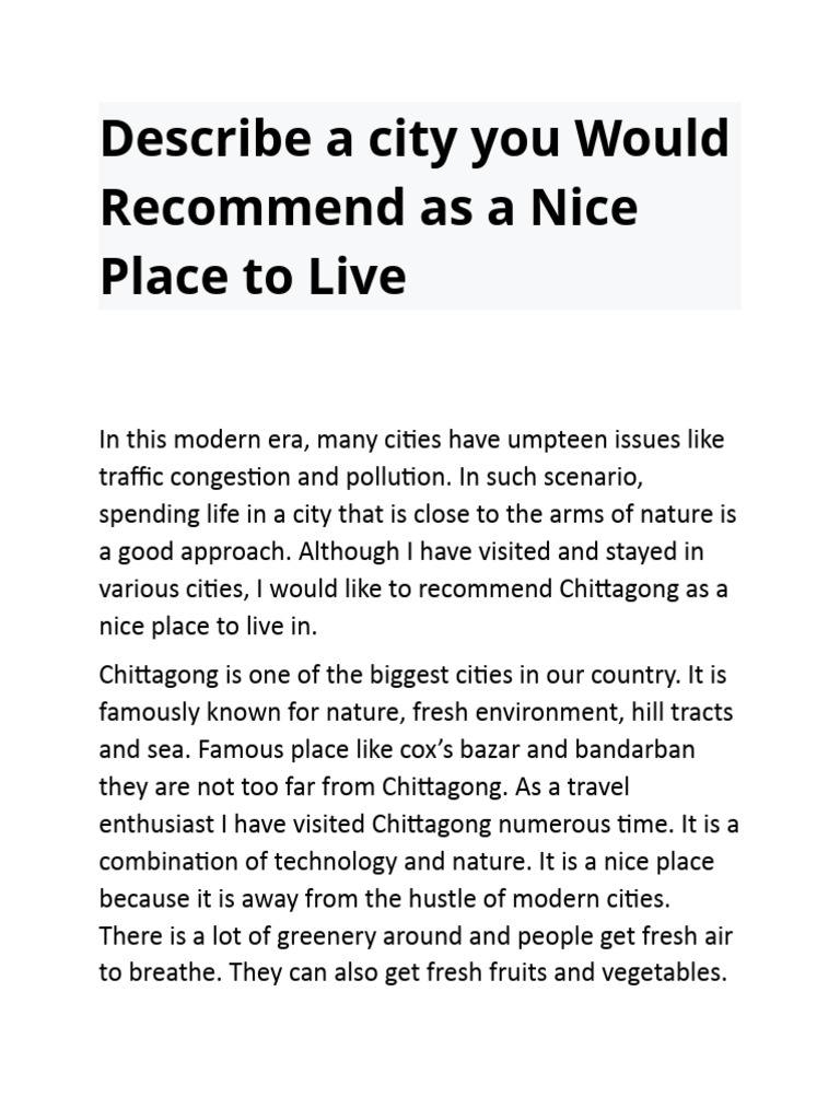 describe-a-city-you-would-recommend-as-a-nice-place-to-live-pdf