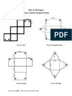 Nets of 3D Shapes Template and Size
