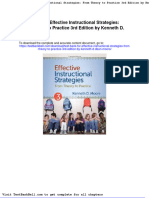 Test Bank For Effective Instructional Strategies From Theory To Practice 3rd Edition by Kenneth D Dean Moore