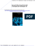Test Bank For Microsoft Office Powerpoint 2007 Comprehensive Concepts and Techniques 1st Edition