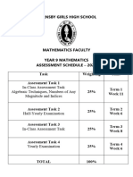 Assessment Schedule