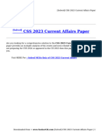 (Solved) CSS 2023 Current Affairs Paper