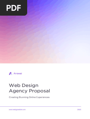 Purple Gradient Web Design Agency Proposal