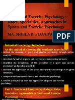 Sports and Exercise Psychology LESSON 1