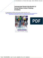 Test Bank For Empowerment Series Introduction To Social Work Social Welfare Critical Thinking Perspectives 5th Edition