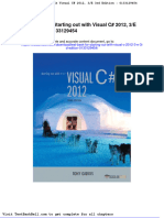 Test Bank For Starting Out With Visual C 2012 3 e 3rd Edition 0133129454