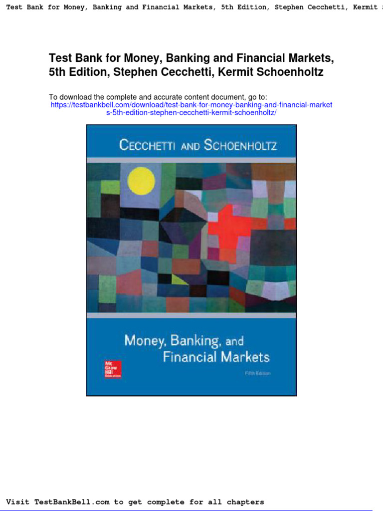 Test Bank For Money Banking and Financial Markets 5th Edition Stephen