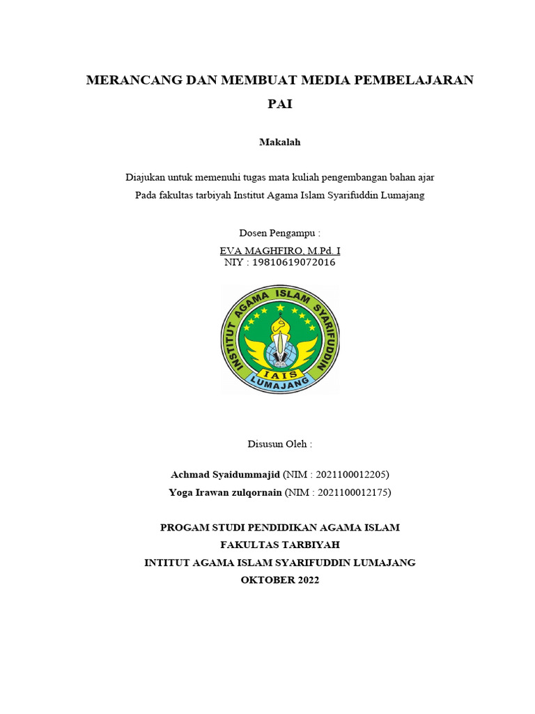 Merancang Media Pembelajaran PAI | PDF