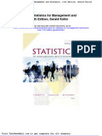Test Bank For Statistics For Management and Economics 11th Edition Gerald Keller