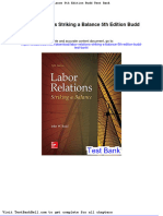Labor Relations Striking A Balance 5th Edition Budd Test Bank