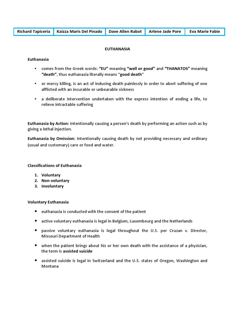 Clever euthanasia titles picture