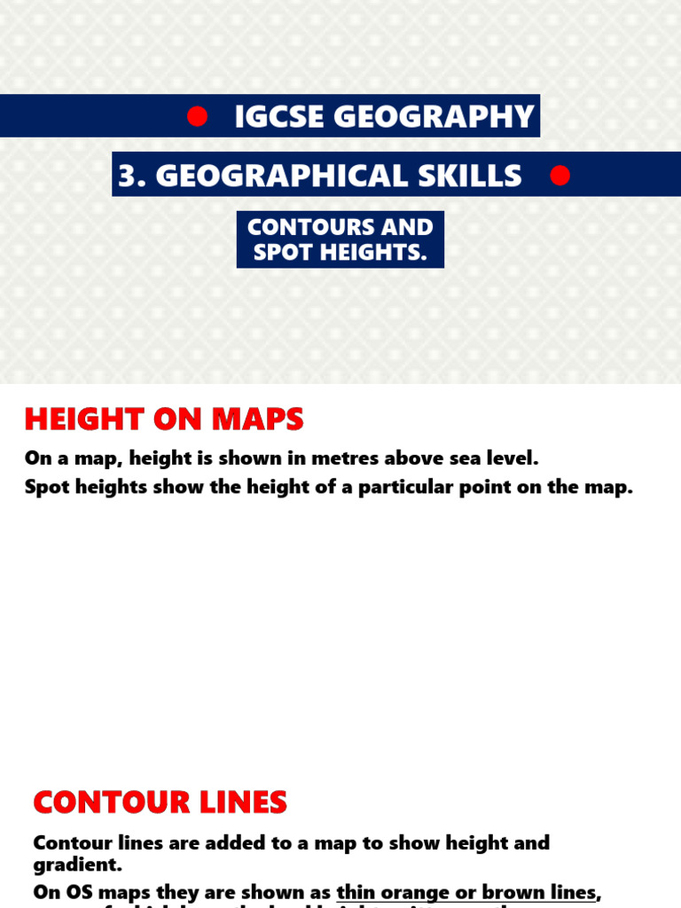Contours And Spot Heights Pdf