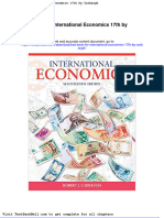 Test Bank For International Economics 17th by Carbaugh