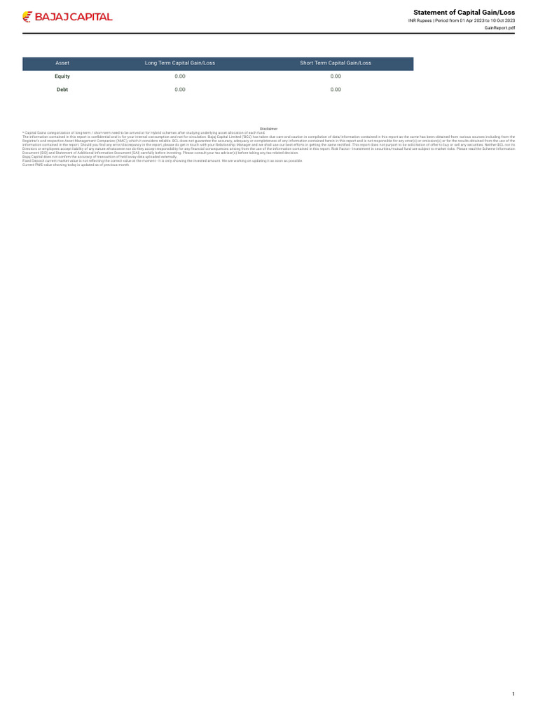 Capital Gain Statement 01Apr2023 To 10Oct2023 PDF