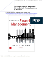 Test Bank For International Financial Management The Mcgraw Hill Irwin Series in Finance Insurance and Real Estate 8th Edition