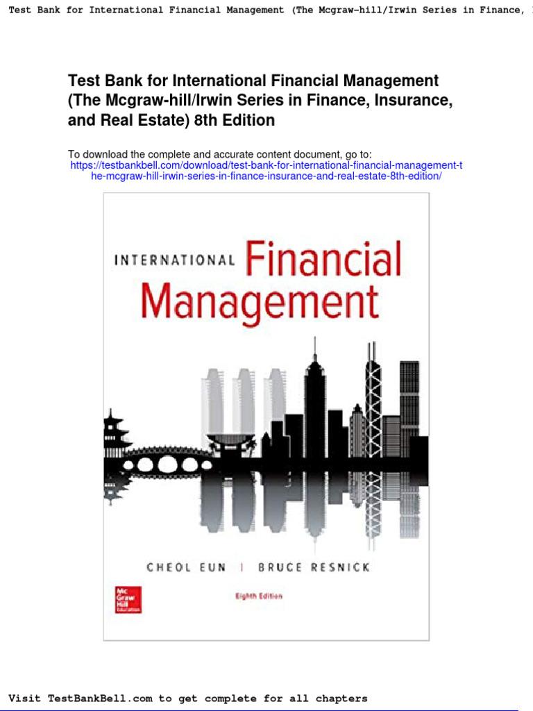 Test Bank For International Financial Management The Mcgraw Hill Irwin