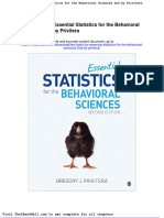 Test Bank For Essential Statistics For The Behavioral Sciences 2nd by Privitera
