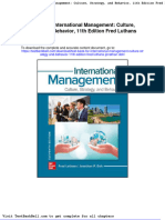 Test Bank For International Management Culture Strategy and Behavior 11th Edition Fred Luthans Jonathan Doh