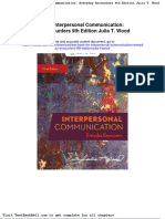 Test Bank For Interpersonal Communication Everyday Encounters 9th Edition Julia T Wood