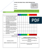 Report Presentation Evaluation Form